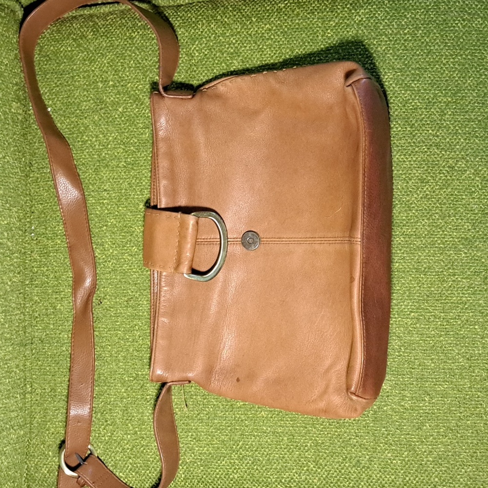 Brown leather purse